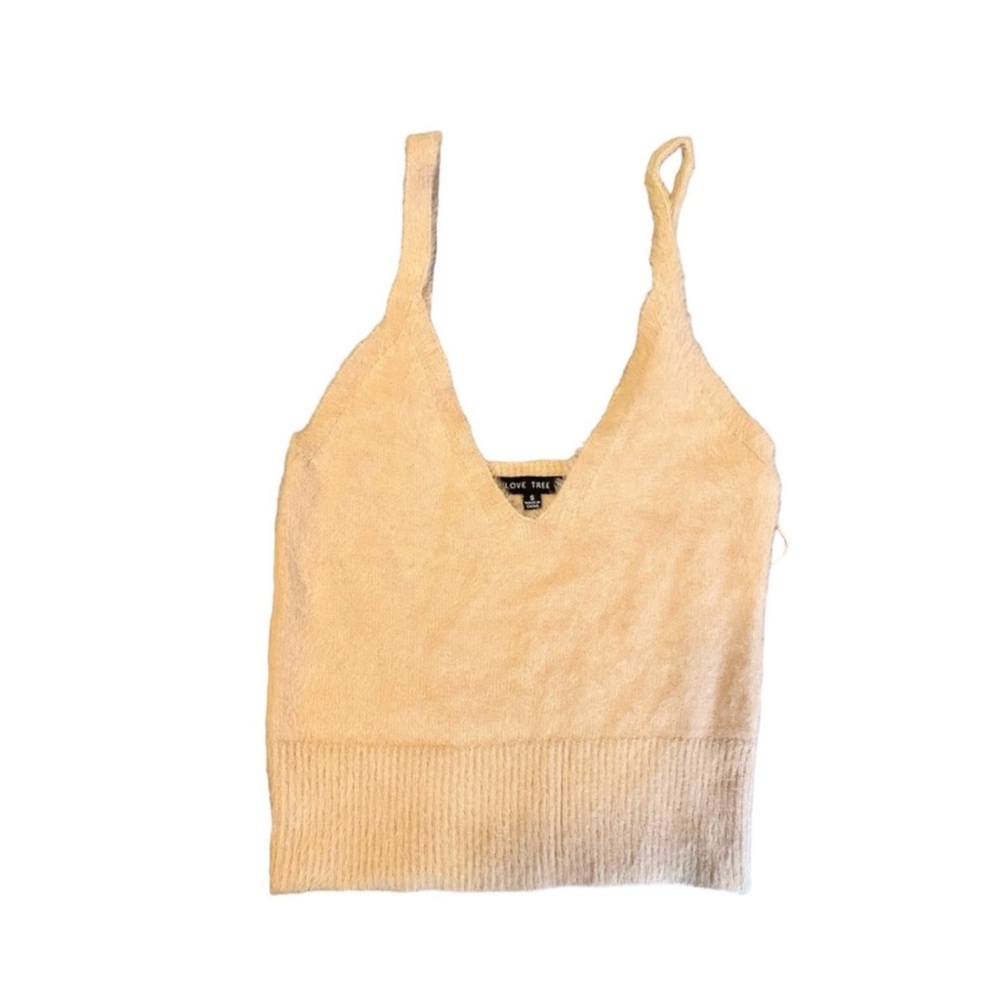 Love Tree Blush Pink Knit Crop Top size small